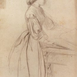 《一位女士的肖像，可能是朱莉娅杰克逊》乔治·费德里科·沃茨(George Frederick Watts)高清作品欣赏