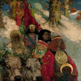 乔治·亨利(George Henry)高清作品:The Druids: Bringing in the Mistletoe (collaboration with Ed