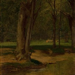 《鳟鱼溪，北康威》乔治·英尼斯(George Inness)高清作品欣赏