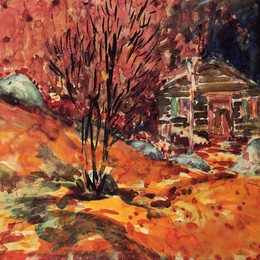 《秋景》乔治·卢克斯(George Luks)高清作品欣赏