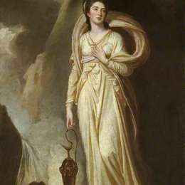 乔治·罗姆尼(George Romney)高清作品:Elizabeth (c.1760–1826), Viscountess Bulkeley, as Hebe