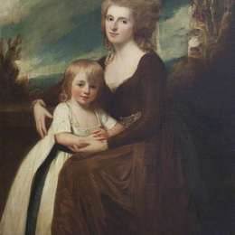 乔治·罗姆尼(George Romney)高清作品:Frances Bankes (1756–1847), Lady Brownlow, with Her Son, Th