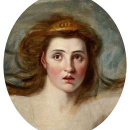 《艾玛汉密尔顿夫人（1761–1815）作为卡桑德拉》乔治·罗姆尼(George Romney)高清作品欣赏