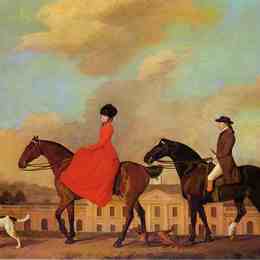 乔治·斯塔布斯(George Stubbs)高清作品:John and Sophia Musters riding at Colwick Hall