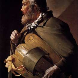 乔治·德·拉·图尔(Georges de la Tour)高清作品:The Blind Hurdy Gurdy Player