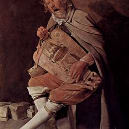 乔治·德·拉·图尔(Georges de la Tour)高清作品:The Hurdy-Gurdy Player, also called Hurdy-Gurdy Pla