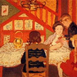 《圣伊德堡的家庭聚会》乔治·莱门(Georges Lemmen)高清作品欣赏