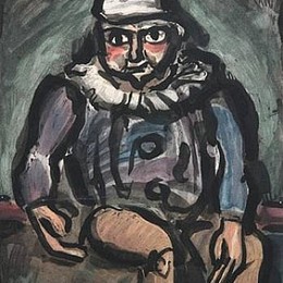 《勒维尤小丑》乔治·鲁奥(Georges Rouault)高清作品欣赏