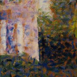 《房子的拐角》乔治·修拉(Georges Seurat)高清作品欣赏