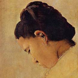 《少女之首》乔治·修拉(Georges Seurat)高清作品欣赏