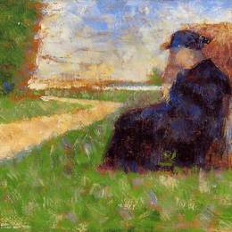 《景观中的大人物》乔治·修拉(Georges Seurat)高清作品欣赏