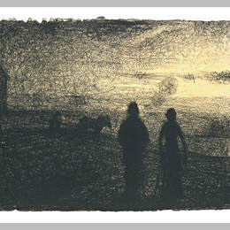 《犁耕》乔治·修拉(Georges Seurat)高清作品欣赏