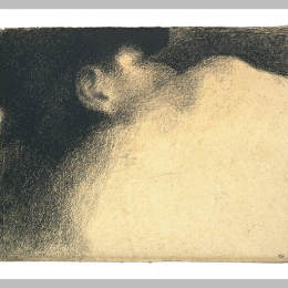 《熟睡的女人》乔治·修拉(Georges Seurat)高清作品欣赏
