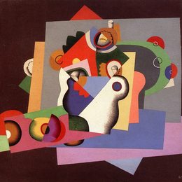 《花卉组合》乔治斯·瓦米尔(Georges Valmier)高清作品欣赏