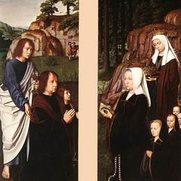 杰勒德·大卫(Gerard David)高清作品:Triptych of Jean Des Trompes (side panels)