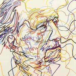 热拉尔·弗罗芒热(Gerard Fromanger)高清作品:Marcel (portrait de Marcel Duchamp)