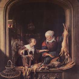 《家禽店》格利特窦(Gerrit Dou)高清作品欣赏