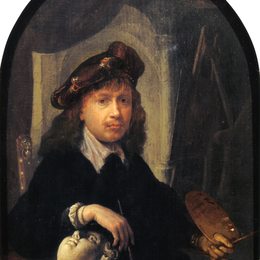 《自画像》格利特窦(Gerrit Dou)高清作品欣赏