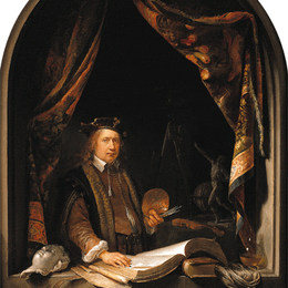 《自画像》格利特窦(Gerrit Dou)高清作品欣赏