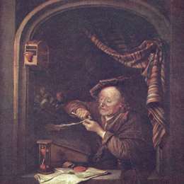 《老校长》格利特窦(Gerrit Dou)高清作品欣赏