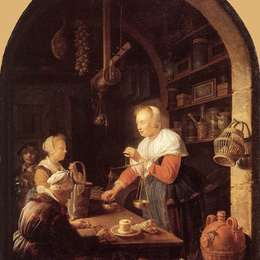 《乡村杂货店》格利特窦(Gerrit Dou)高清作品欣赏