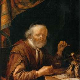 《称量金》格利特窦(Gerrit Dou)高清作品欣赏