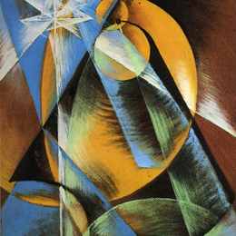 《行星水星在太阳前面经过》贾科莫·巴拉(Giacomo Balla)高清作品欣赏