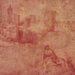 乔尔乔内(Giorgione)高清作品:View of Castelfranco and shepherd