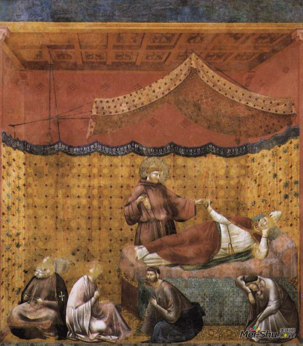 圣格雷戈里的梦想乔托迪邦多内giotto高清作品欣赏