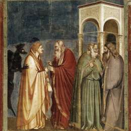 《犹大收到背叛的报酬》乔托·迪·邦多内(Giotto)高清作品欣赏