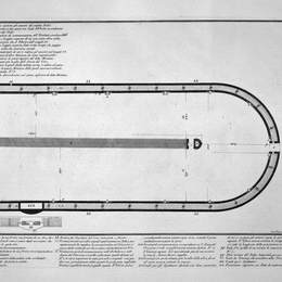 乔瓦尼·巴蒂斯塔·皮拉内西(Giovanni Battista Piranesi)高清作品:Ground plan of the Circus of Caracalla in today Capena outsi