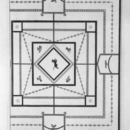 乔瓦尼·巴蒂斯塔·皮拉内西(Giovanni Battista Piranesi)高清作品:In the House of Pompeii, Upper floor wall short dell`Antistu