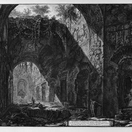 《寺庙内》乔瓦尼·巴蒂斯塔·皮拉内西(Giovanni Battista Piranesi)高清作品欣赏