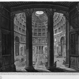 《万神殿的内部观》乔瓦尼·巴蒂斯塔·皮拉内西(Giovanni Battista Piranesi)高清作品欣赏