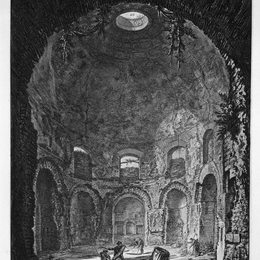 《考夫庙内观》乔瓦尼·巴蒂斯塔·皮拉内西(Giovanni Battista Piranesi)高清作品欣赏