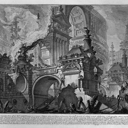 《大门口壮丽的一部分》乔瓦尼·巴蒂斯塔·皮拉内西(Giovanni Battista Piranesi)高清作品欣赏