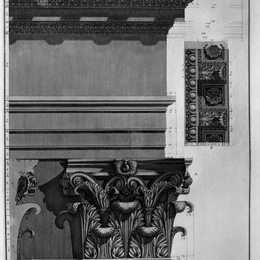 乔瓦尼·巴蒂斯塔·皮拉内西(Giovanni Battista Piranesi)高清作品:Modinatura in great internal order of the first of the Panth