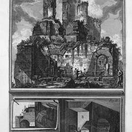 《透视一方，施工细节》乔瓦尼·巴蒂斯塔·皮拉内西(Giovanni Battista Piranesi)高清作品欣赏