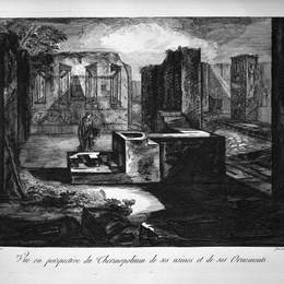 《餐厅平面图与立面图》乔瓦尼·巴蒂斯塔·皮拉内西(Giovanni Battista Piranesi)高清作品欣赏