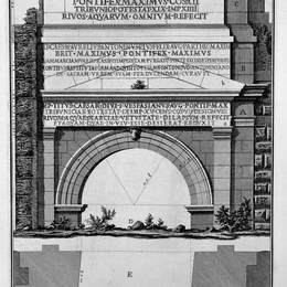 乔瓦尼·巴蒂斯塔·皮拉内西(Giovanni Battista Piranesi)高清作品:Plan and elevation of the monument of the Waters and Julia M