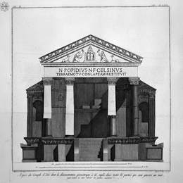 《伊西斯大庙平面图》乔瓦尼·巴蒂斯塔·皮拉内西(Giovanni Battista Piranesi)高清作品欣赏