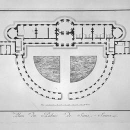 乔瓦尼·巴蒂斯塔·皮拉内西(Giovanni Battista Piranesi)高清作品:Plan of the Palace of Sans-Souci