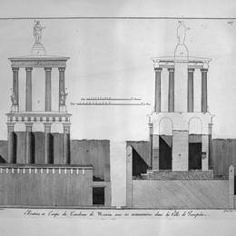 乔瓦尼·巴蒂斯塔·皮拉内西(Giovanni Battista Piranesi)高清作品:Plan of the tomb of Mamia and outbuildings, in Pompeii