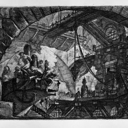《投射平台上的囚徒》乔瓦尼·巴蒂斯塔·皮拉内西(Giovanni Battista Piranesi)高清作品欣赏