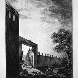 《形成大离子顺序的剖面图》乔瓦尼·巴蒂斯塔·皮拉内西(Giovanni Battista Piranesi)高清作品欣赏