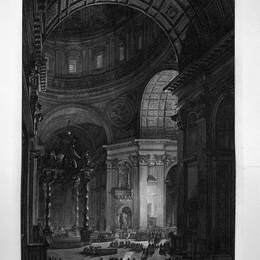 乔瓦尼·巴蒂斯塔·皮拉内西(Giovanni Battista Piranesi)高清作品:Prospetto anteriore del Tempio Vaticano venduto nelle sere d