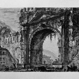 乔瓦尼·巴蒂斯塔·皮拉内西(Giovanni Battista Piranesi)高清作品:Rimini bridge manufactured by the Emperors Augustus and Tibe