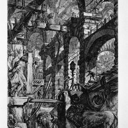 《狮子的浮雕》乔瓦尼·巴蒂斯塔·皮拉内西(Giovanni Battista Piranesi)高清作品欣赏