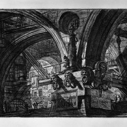 《带灯的码头》乔瓦尼·巴蒂斯塔·皮拉内西(Giovanni Battista Piranesi)高清作品欣赏