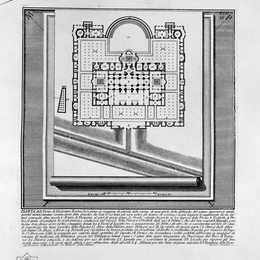 乔瓦尼·巴蒂斯塔·皮拉内西(Giovanni Battista Piranesi)高清作品:The Roman antiquities, t. 1, Plate XLII. Plan of the Baths o